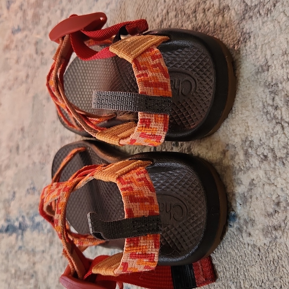 Chaco ZX1 Ecotread Helix Peach & Orange Sport Sandals Size 13 - Picture 3 of 5